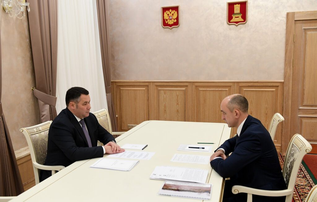 Игорь Руденя провёл встречу с главой Нелидовского городского округа Владимиром Пашедко