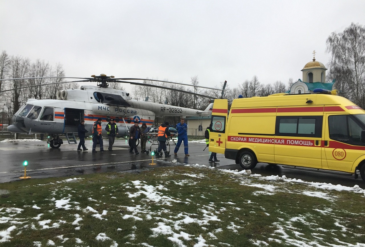 Вертолет санавиации доставил пациент с инфарктом в Тверь