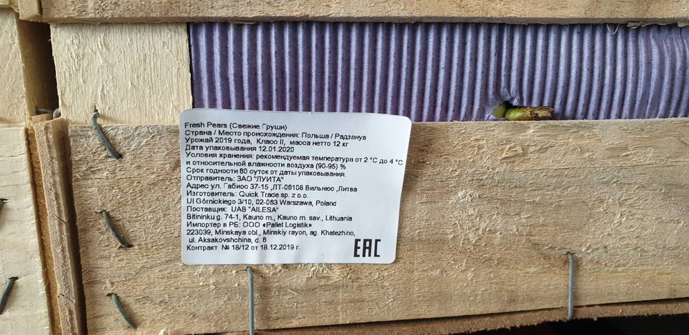 В Тверской области уничтожили более 21 тонны польских груш