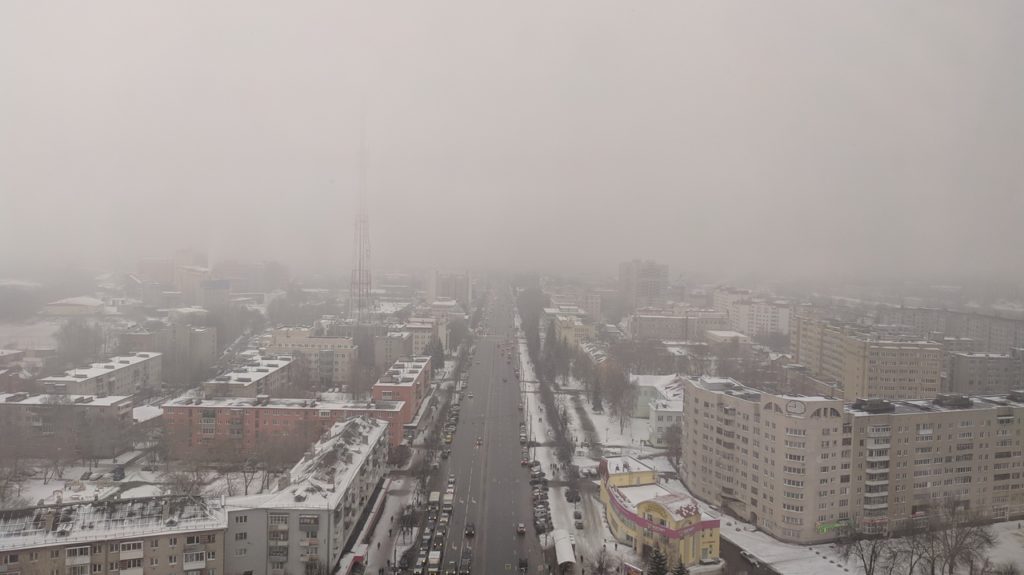 Тверь накрыла густая дымка