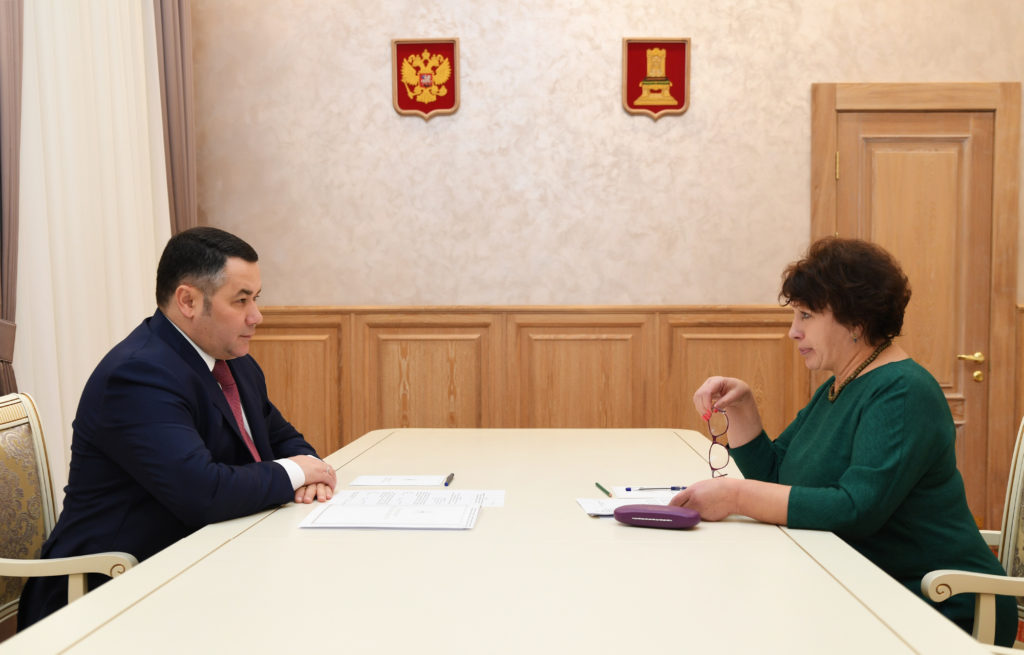 Игорь Руденя обсудил с Натальей Рощиной развитие Вышневолоцкого городского округа Игорь Руденя обсудил с Натальей Рощиной развитие Вышневолоцкого городского округа