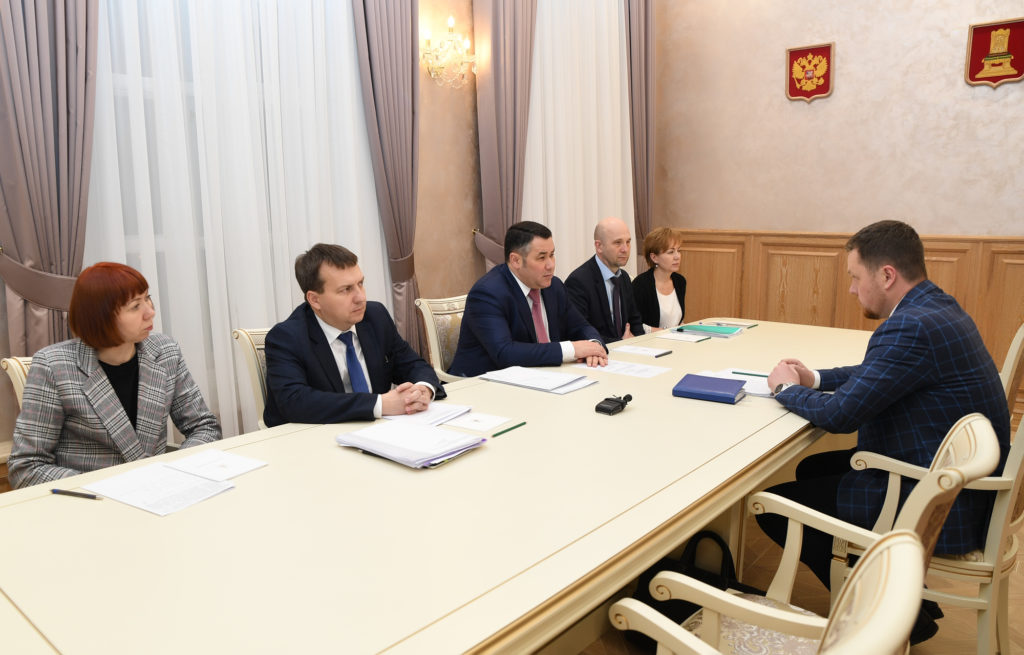 Игорь Руденя провел встречу с исполняющим полномочия главы Ржева Романом Крыловым Игорь Руденя провел встречу с исполняющим полномочия главы Ржева Романом Крыловым