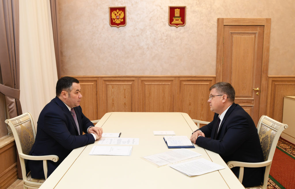 Игорь Руденя обсудил с главой Торжка Юрием Гуриным социально-экономическое развитие муниципалитета Игорь Руденя обсудил с главой Торжка Юрием Гуриным социально-экономическое развитие муниципалитета