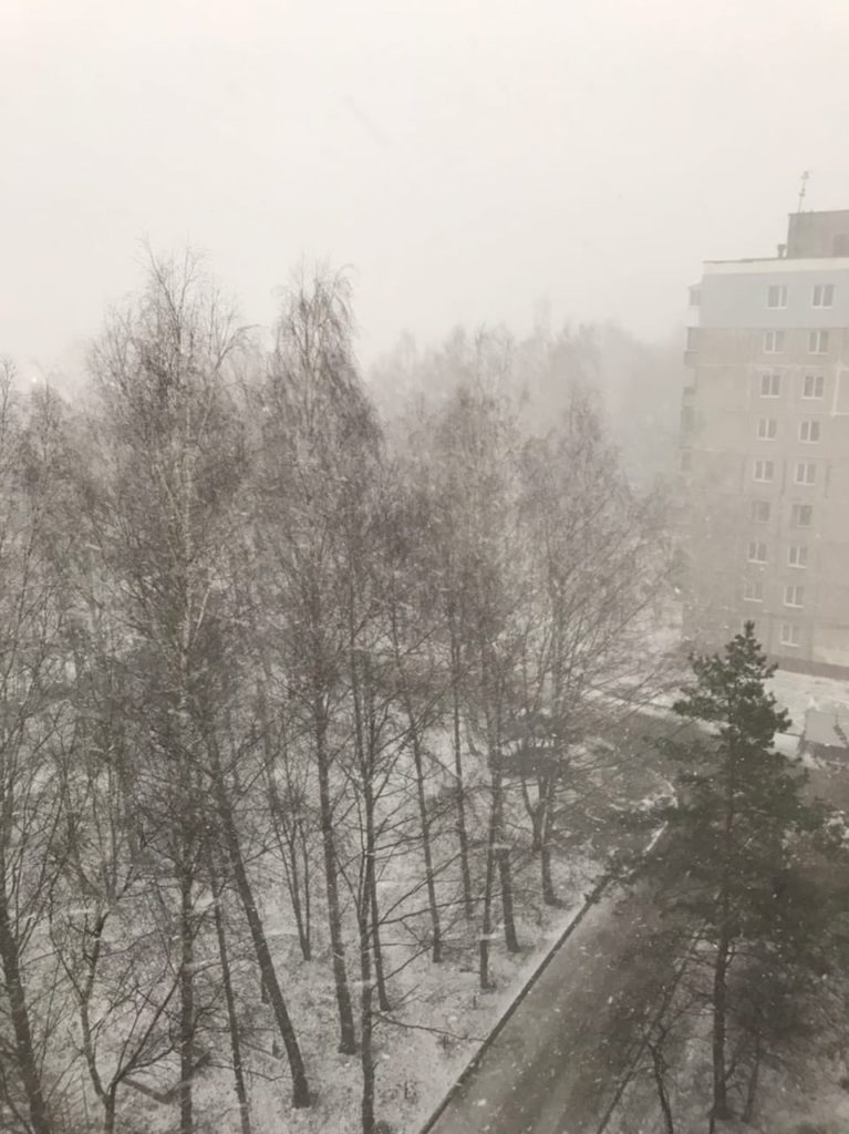 В Тверь пришел долгожданный снег ВИДЕО