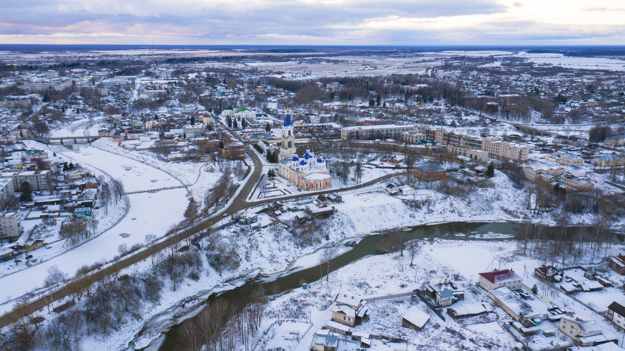 Кашин Тверской области сфотографировали с высоты птичьего полета