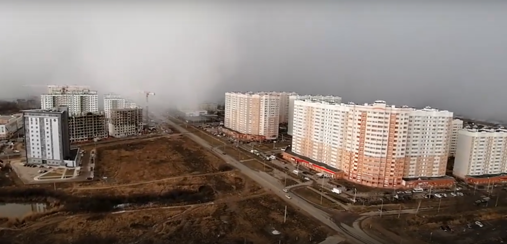 Наступление грандиозной метели на Тверь попало на видео Наступление грандиозной метели на Тверь попало на видео