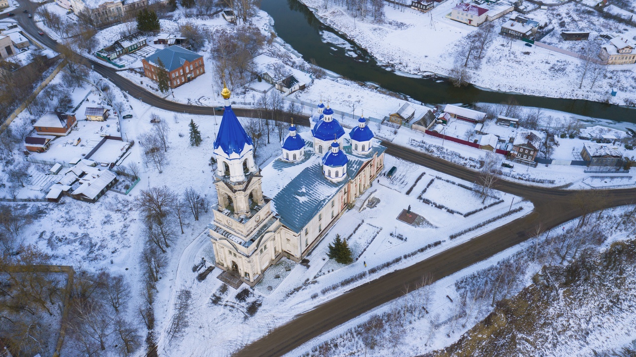 Кашин Тверской области сфотографировали с высоты птичьего полета