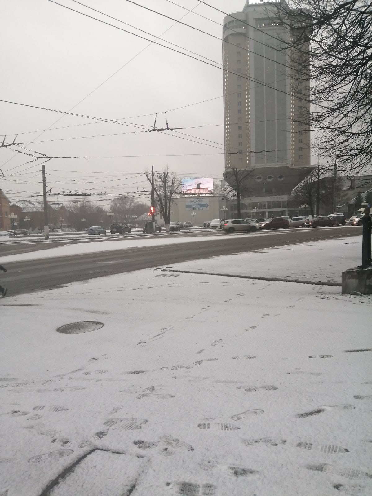 В Тверь пришел долгожданный снег ВИДЕО