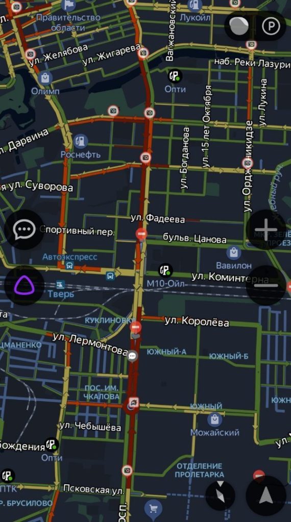 В Твери из-за аварии Южный снова стоит в огромной пробке