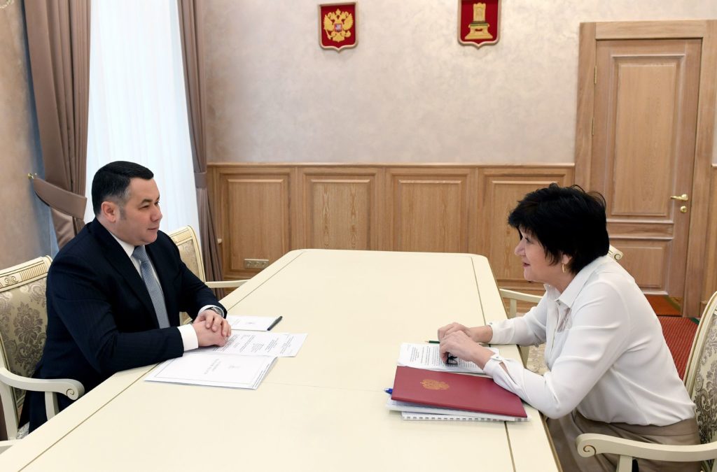 Игорь Руденя встретился с главой города Кимры Ириной Балковой