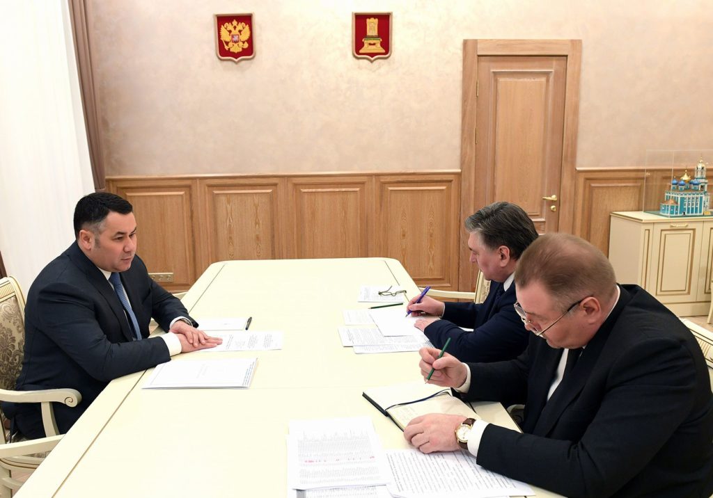 Игорь Руденя встретился с главой Твери Алексеем Огоньковым и главой Калининского района Андреем Зайцевым