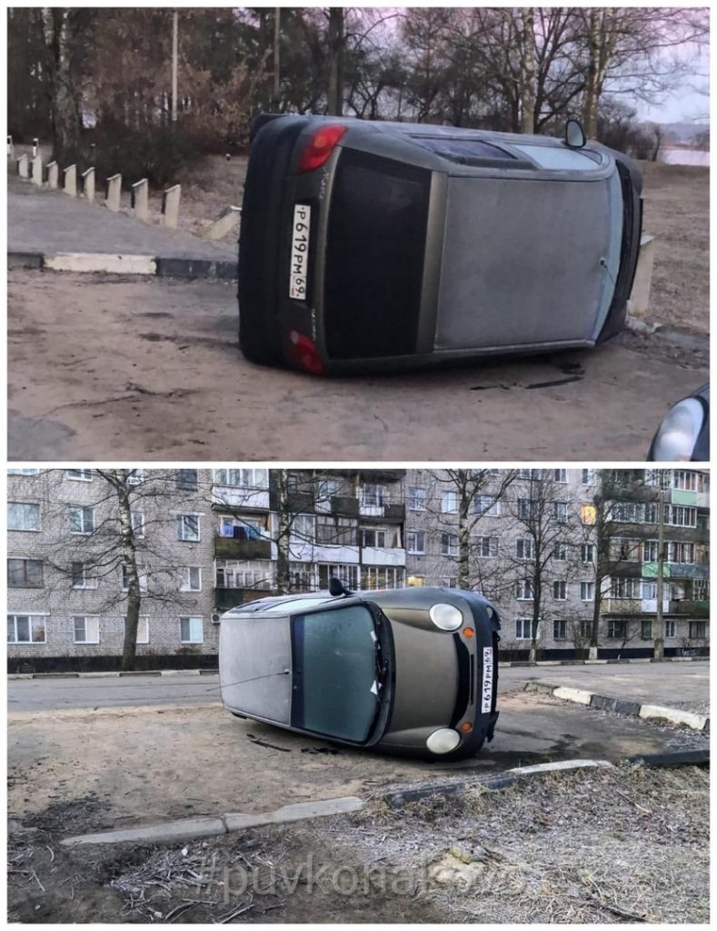 Неизвестные прокалывают колеса автомобилям в Тверской области