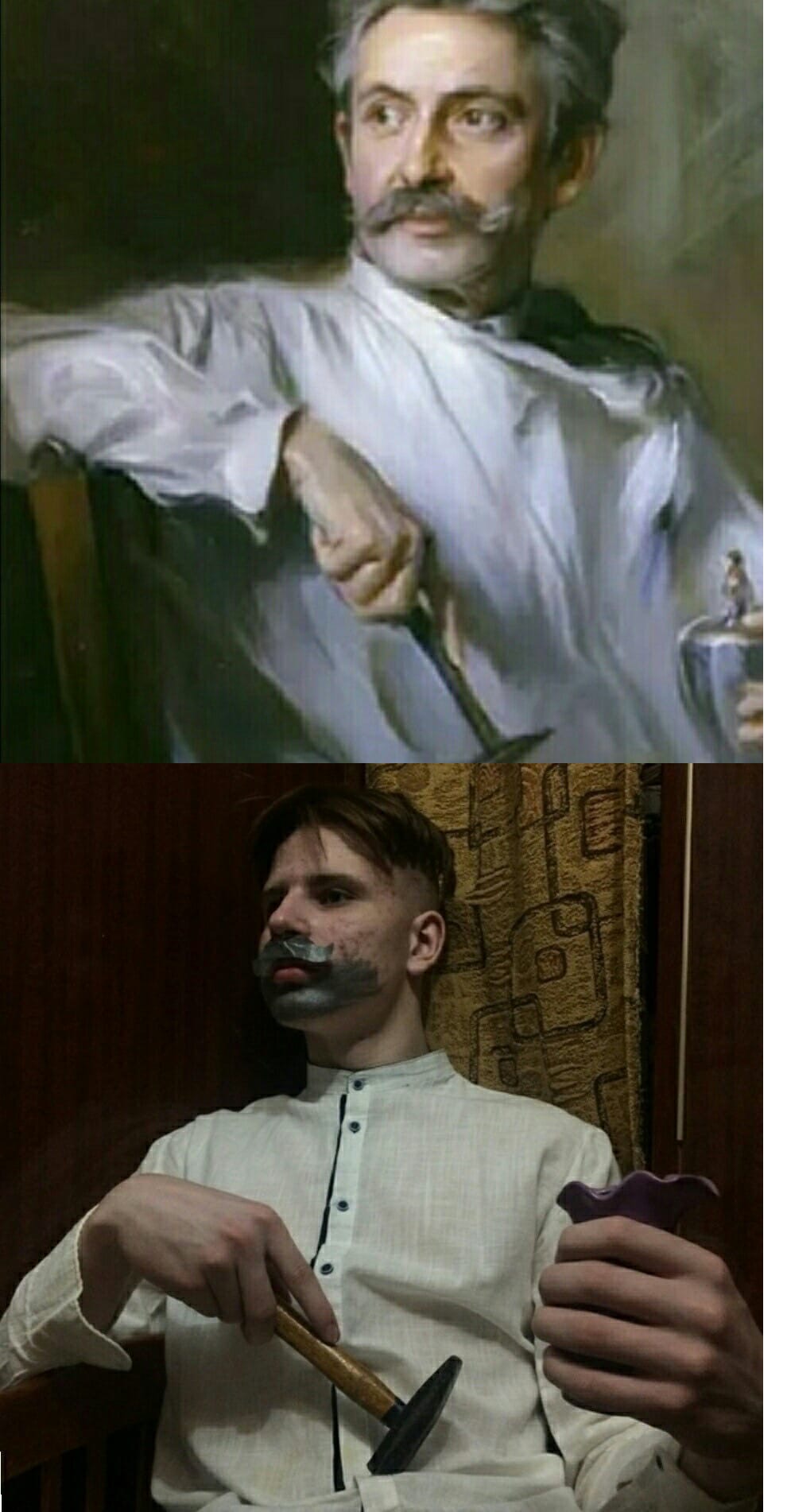 В Тверской области школьники воссоздали художественные шедевры подручными средствами