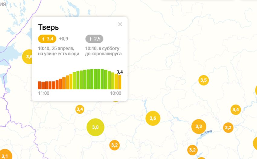 Индекс самоизоляции в Твери сохраняется в «оранжевой» зоне Индекс самоизоляции в Твери сохраняется в «оранжевой» зоне