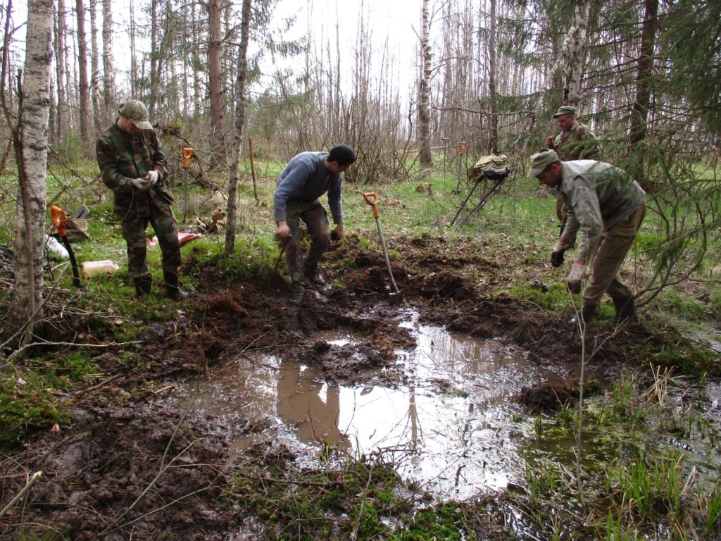 На болоте в Тверской области найдены останки советского солдата