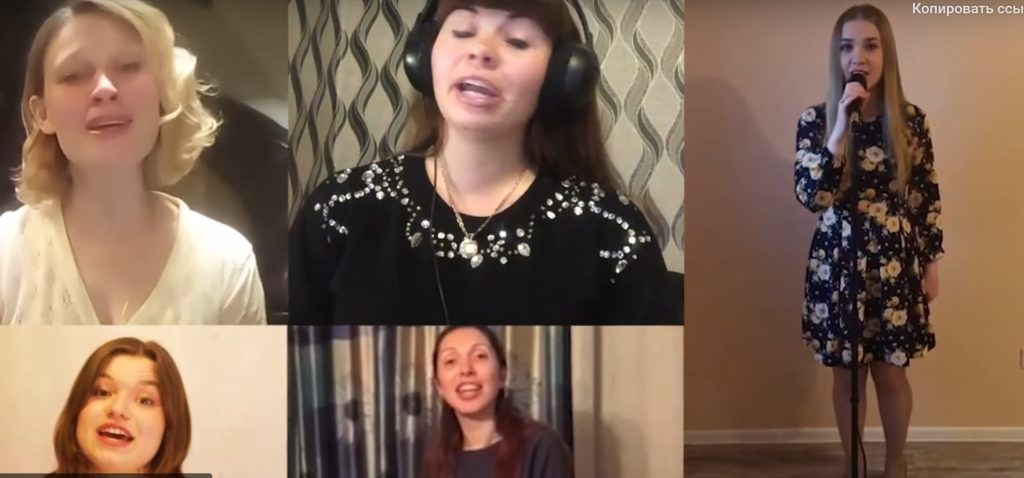 Песню «Катюша» исполнил виртуальный хор из 48 исполнителей Верхневолжья