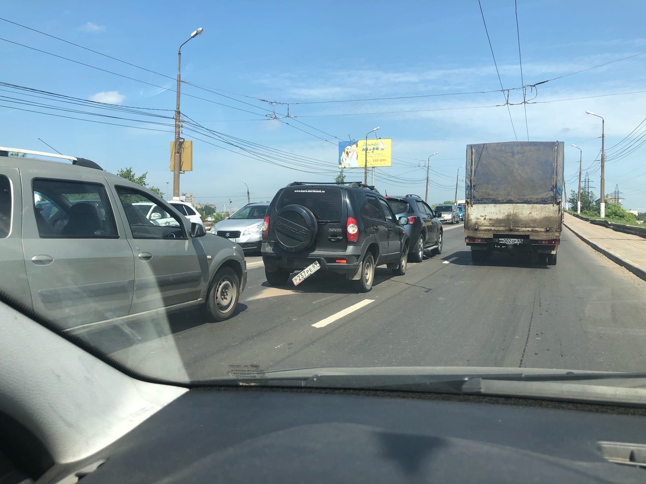 На Южном мосту в Твери вновь собирается пробка На Южном мосту в Твери вновь собирается пробка