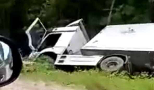 Опубликовано видео с места аварии большегруза в Тверской области Опубликовано видео с места аварии большегруза в Тверской области