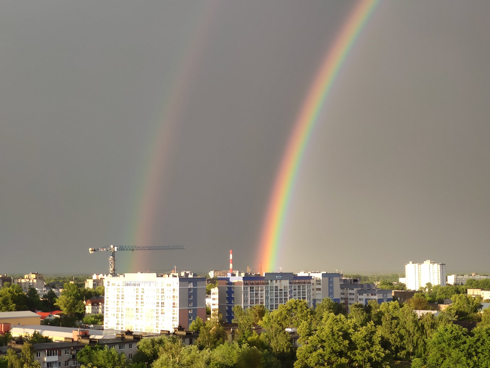В Твери появилась редкая двойная радуга