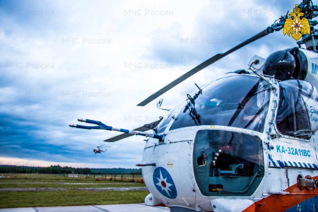 Появилось видео учений авиации МЧС Тверской области