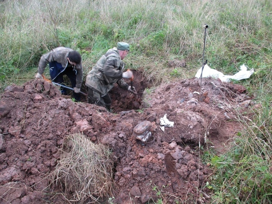В котловане в Тверской области нашли останки двух советских военных В котловане в Тверской области нашли останки двух советских военных