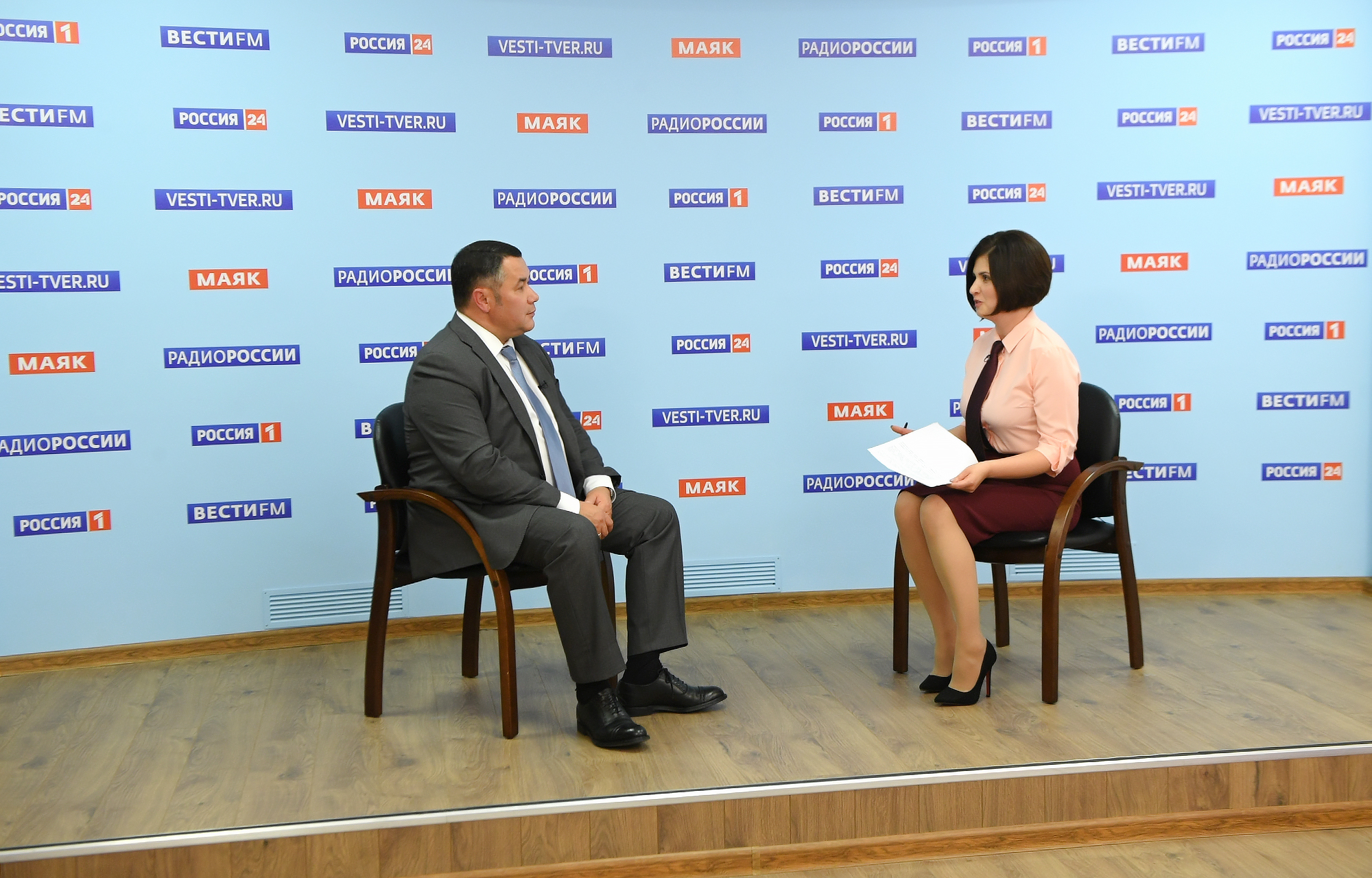 Игорь Руденя в эфире телеканала «Россия 24» Тверь рассказал о профилактике дорожного травматизма в регионе