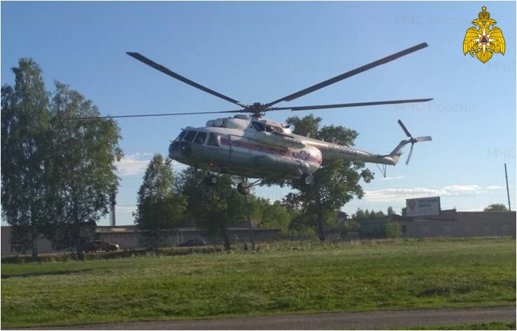 Вертолет Ми-8 срочно доставил пациента из Удомельской ЦРБ в Тверь