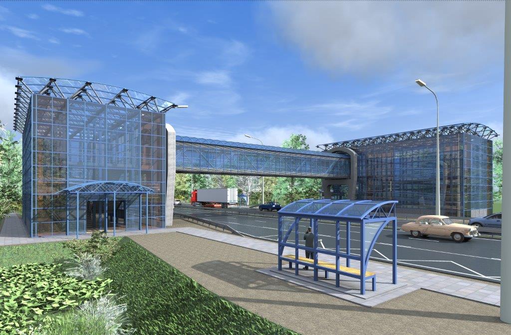 На трассе М-10 под Тверью строят два прозрачных надземных перехода