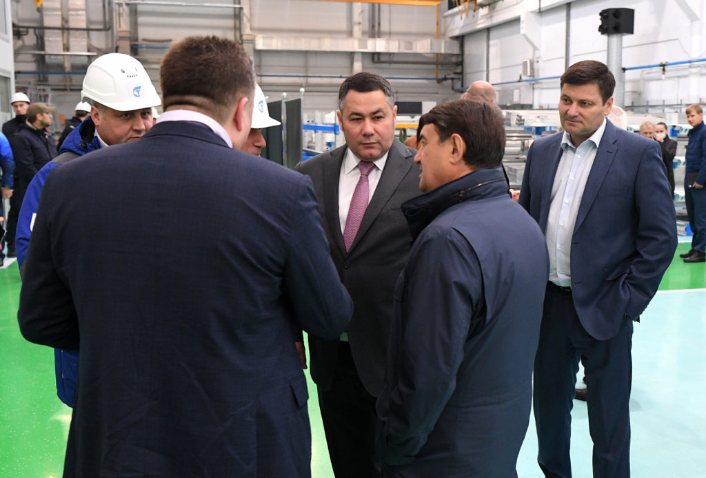 Игорь Руденя и Игорь Левитин посетили тверской филиал компании «ПК Транспортные системы»