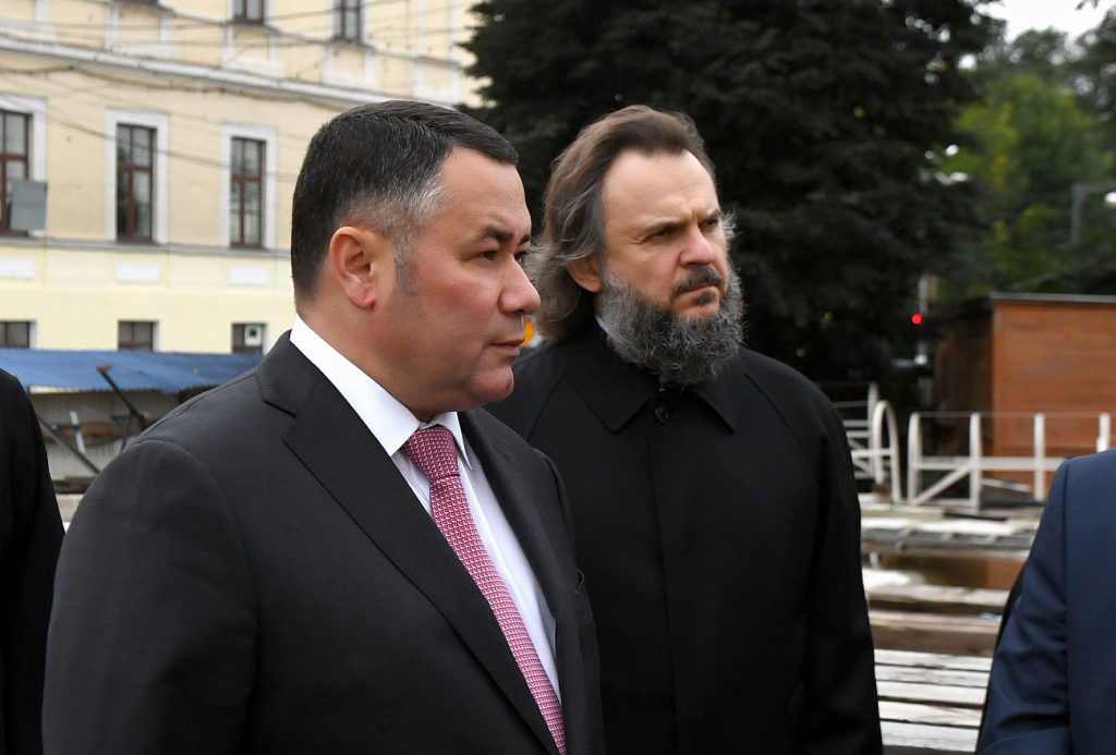 Игорь Руденя и митрополит Тверской и Кашинский Амвросий осмотрели Спасо-Преображенский собор Игорь Руденя и митрополит Тверской и Кашинский Амвросий осмотрели Спасо-Преображенский собор