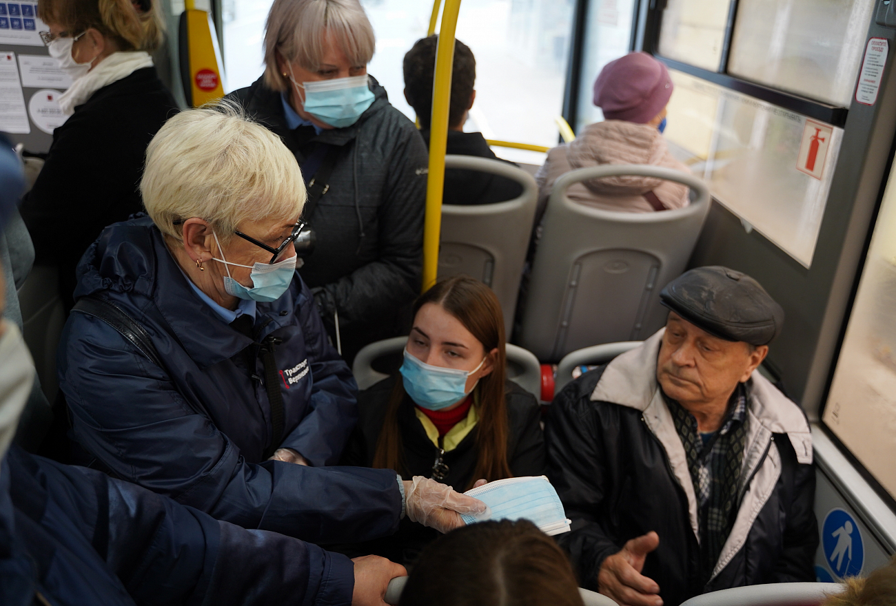 9000 масок бесплатно раздадут пассажирам в "Транспорте Верхневолжья"