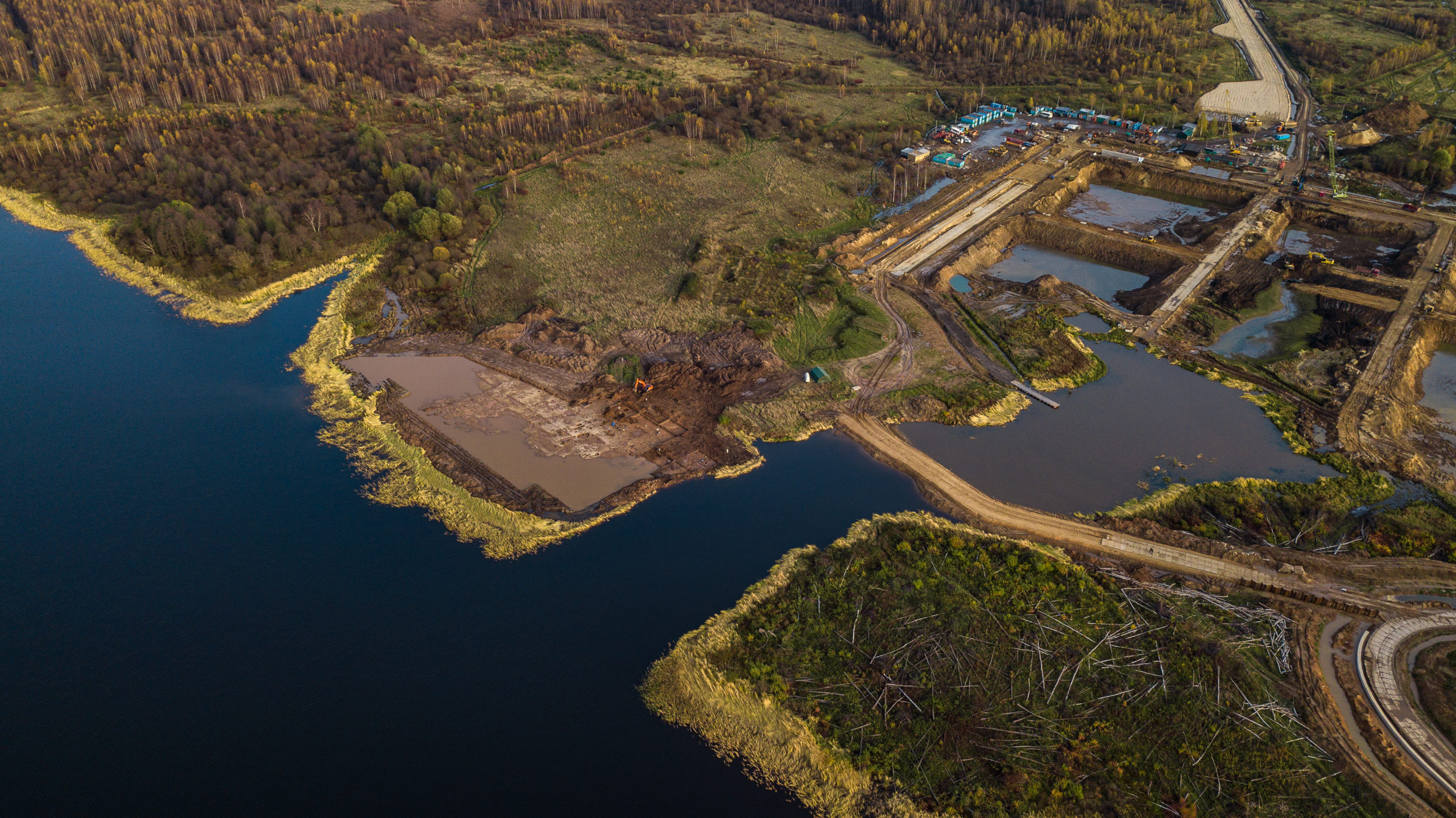 Губернатор проверил строительство нового речного порта в Завидово в Конаковском районе