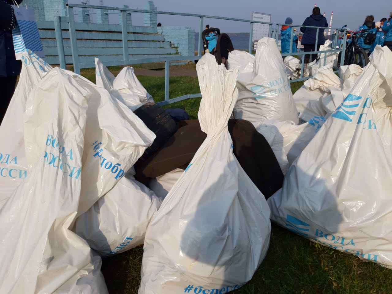 Волонтёры собрали полтонны мусора в ходе экологической акции на берегу Волги в Конаково