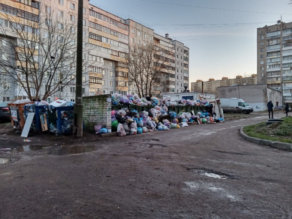 Жители Твери сфотографировали забитые мусором контейнеры