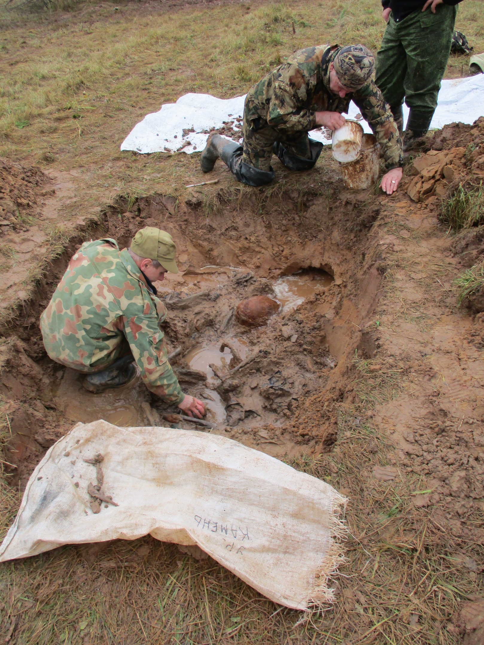 Под Андреаполем обнаружили останки пяти красноармейцев