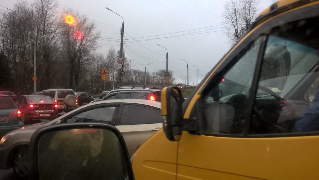 Тверская Горбатка встала в огромной пробке