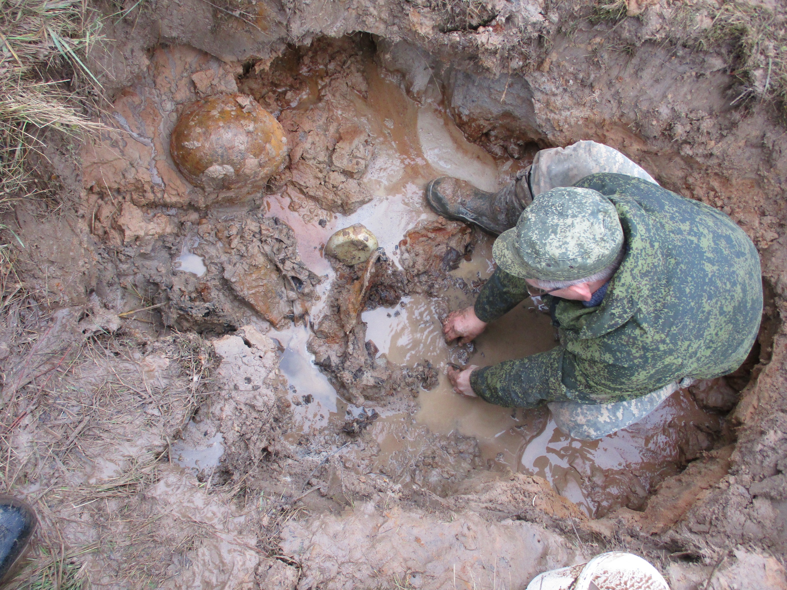 Под Андреаполем обнаружили останки пяти красноармейцев