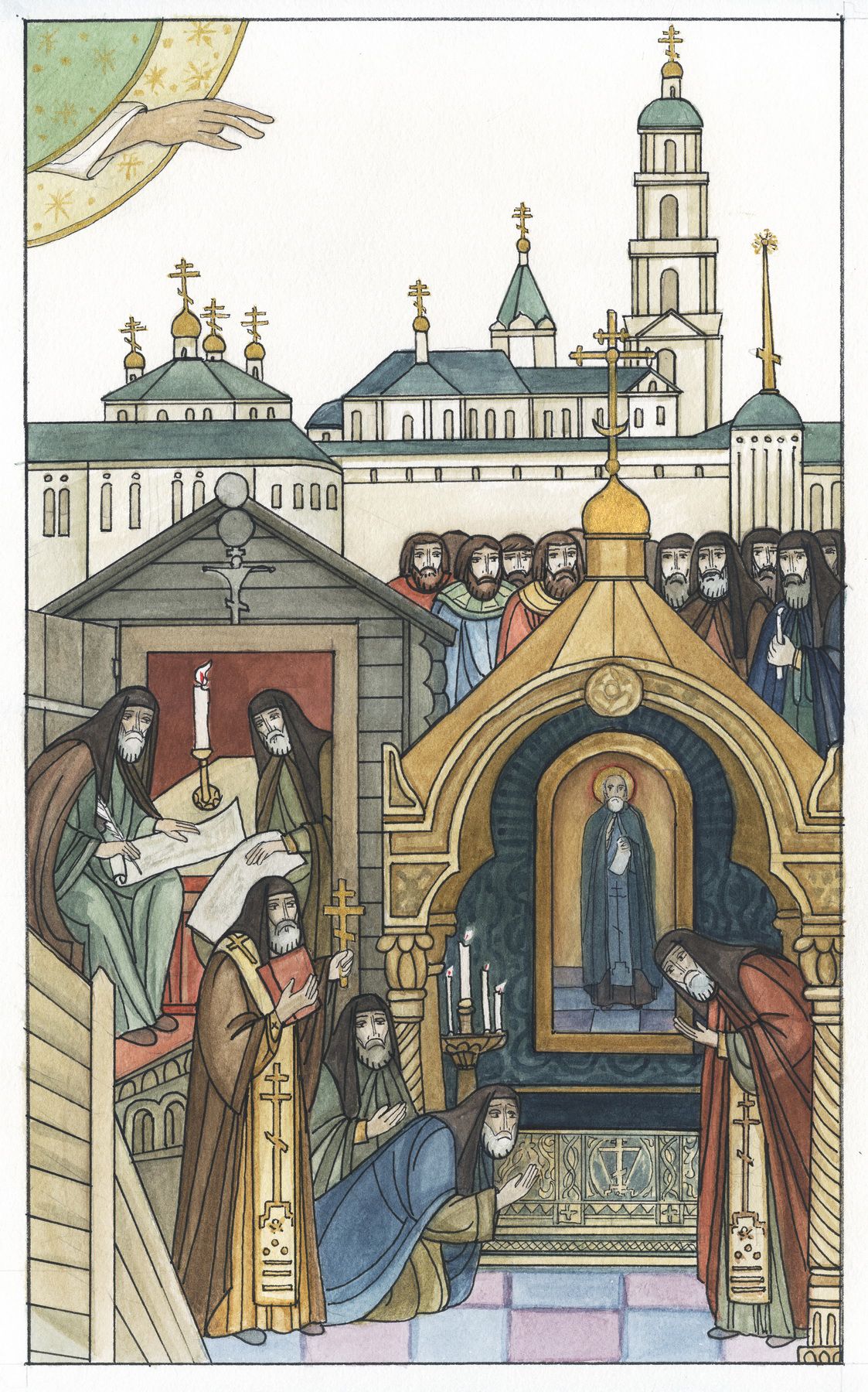 Тверская художница создала серию миниатюр о Макарии Калязинском