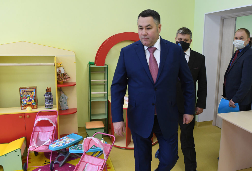 Игорь Руденя проверил новый детский сад в Торжке на готовность к открытию