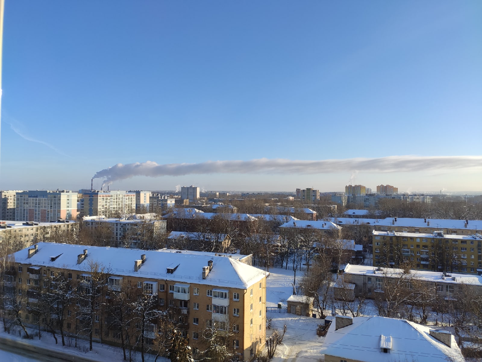 Высокое давление подарило Твери красивый пейзаж Высокое давление подарило Твери красивый пейзаж