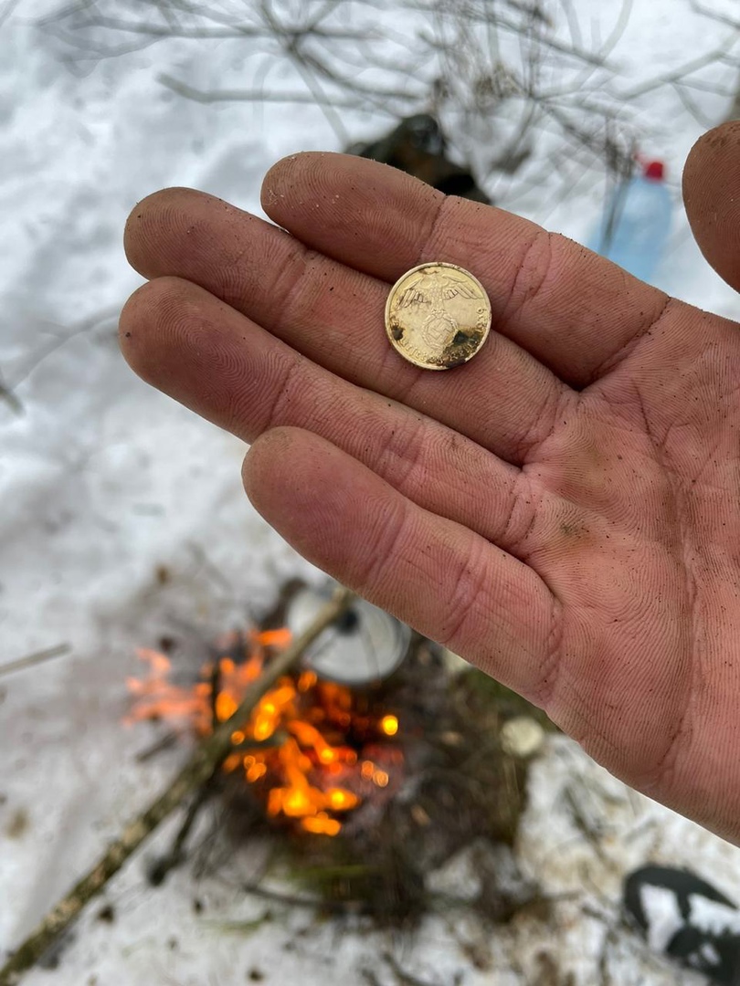 Немецкая монета и останки солдат найдены на месте миномётного обстрела в Тверской области
