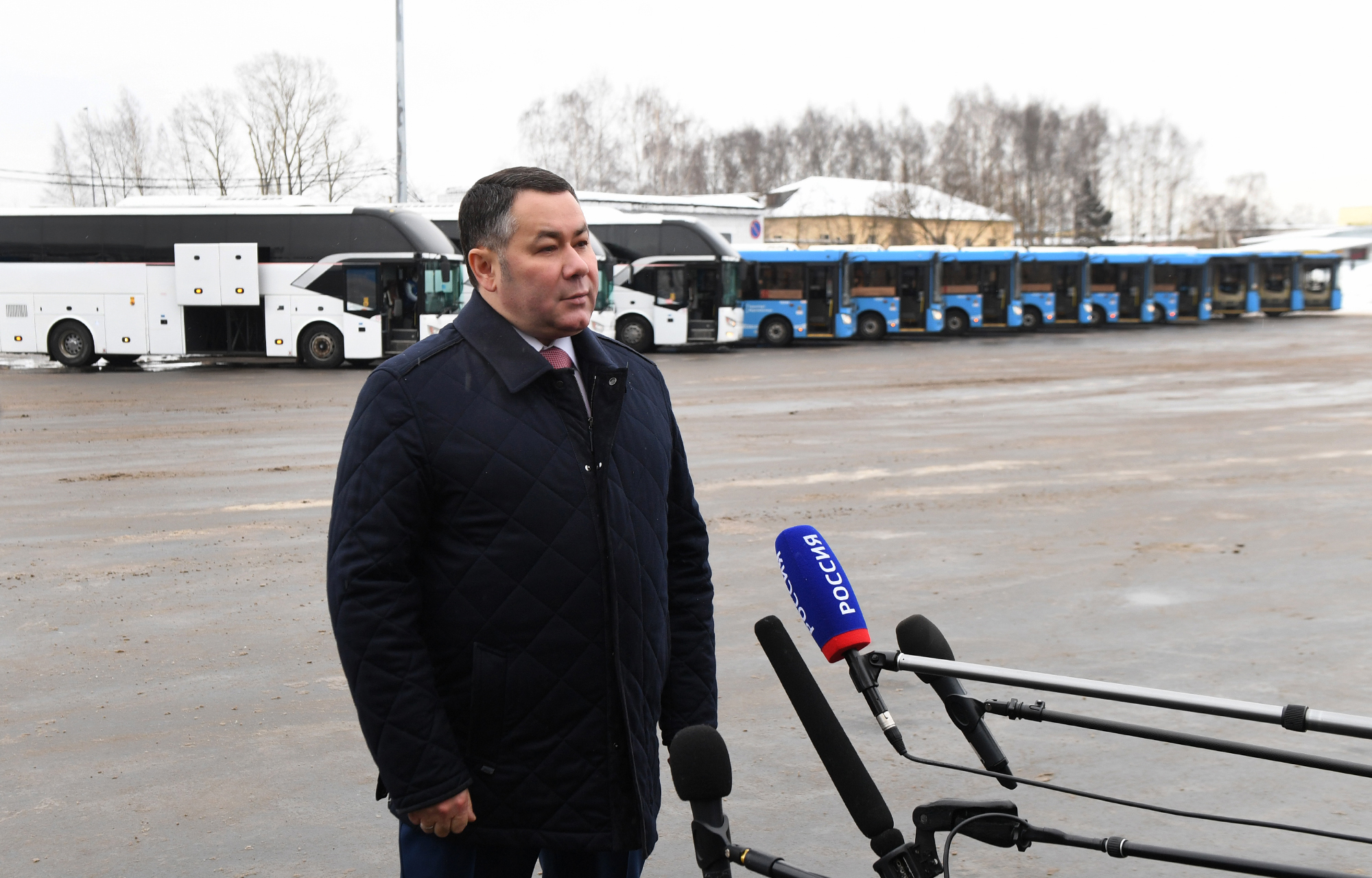 Первый год работы «Транспорта Верхневолжья»: губернатор Игорь Руденя обсудил развитие пассажирских перевозок с коллективом автобусного парка