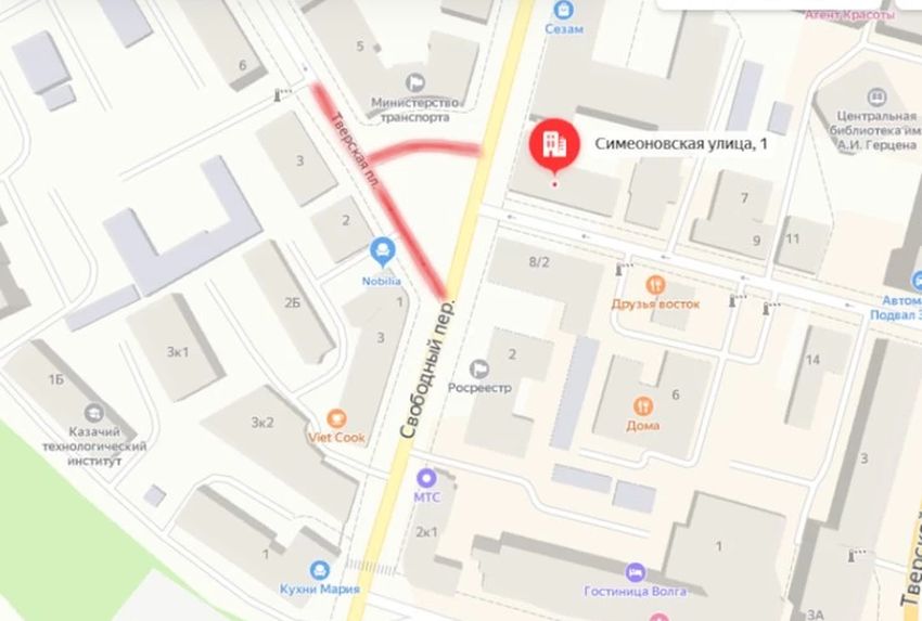 4 февраля в Твери частично перекроют Тверскую площадь