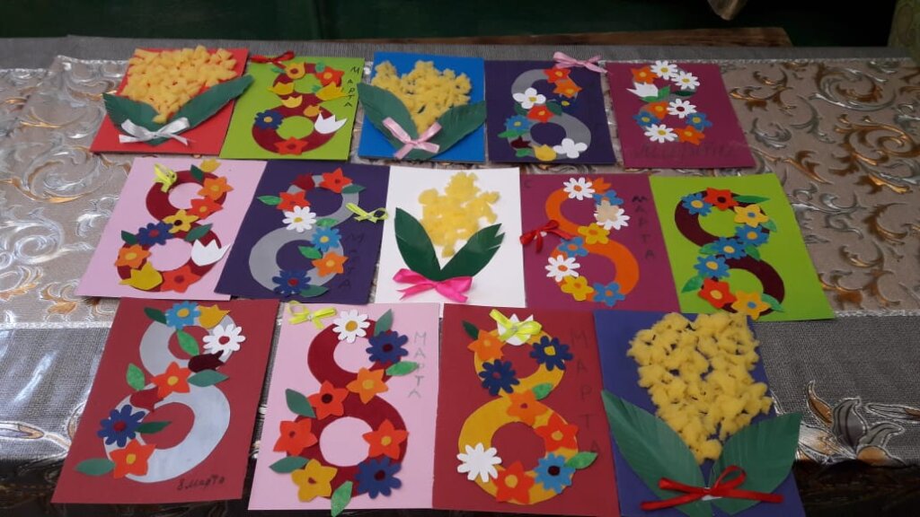 В деревне Домашино к 8 марта прошел мастер-класс для детей