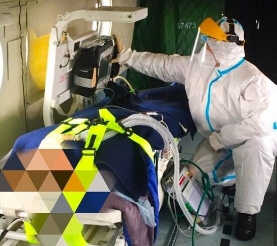 Женщину с тяжелой формой коронавируса госпитализировали из области в Тверь на вертолёте Женщину с тяжелой формой коронавируса госпитализировали из области в Тверь на вертолёте