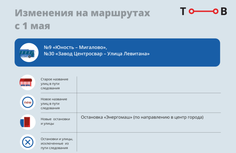 С 1 мая в Твери появятся новые остановки общественного транспорта