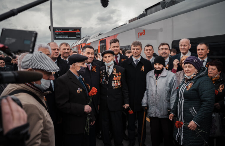 В Тверской области на новую станции «Ржевский мемориал» прибыла первая «Ласточку» из Москвы