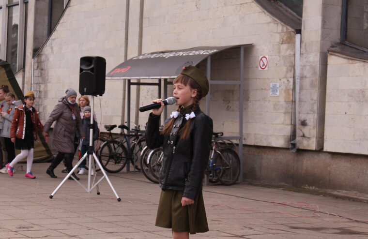 На железнодорожном вокзале Твери отметили праздник Великой Победы