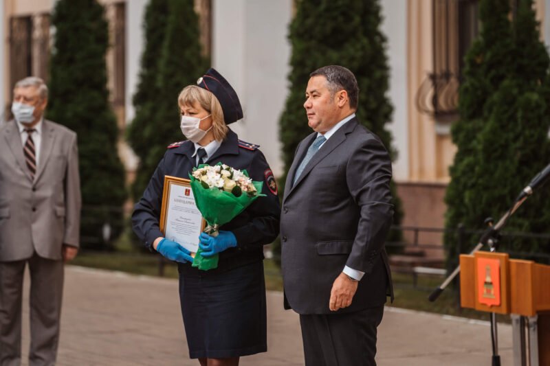 Игорь Руденя и Владимир Васильев приняли участие в торжественном мероприятии в честь 85-летия создания ГИБДД