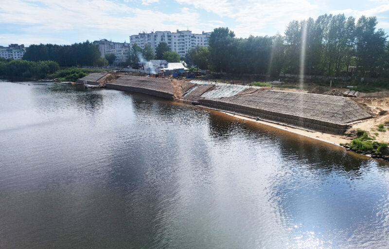 В Твери продолжаются работы по строительству двух спортивных гребных баз